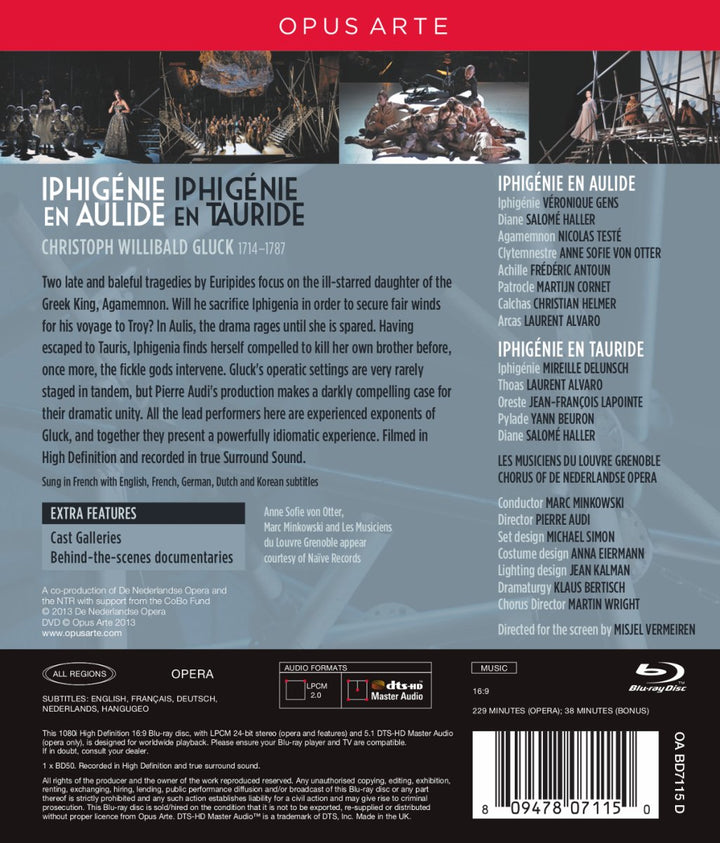 Gluck: Iphigenie en Aulide / Iphigenie en Tauride, Blu-ray