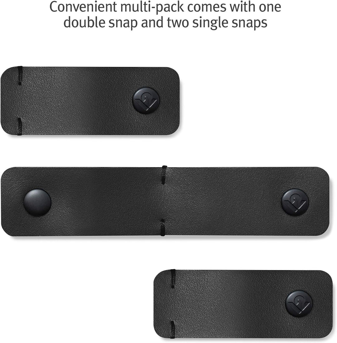 Twelve South SurfaceSnap | 3er-Pack, Leder-Kabelorganizer/Kabel-Management-Riemen mit beschädigungsf