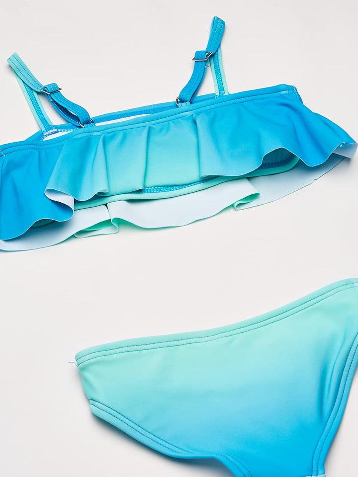 Kanu Surf Girls' Karlie Flounce Bikini Beach Sport 2-Piece Swimsuit