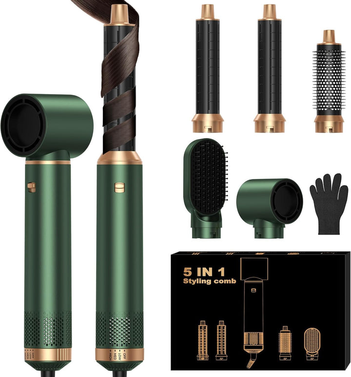 Haarstyler Hair Styler Set Hairstyler 5 in 1 1000W, Multistyler Haare Mit Föhn mit Automatischer Loc