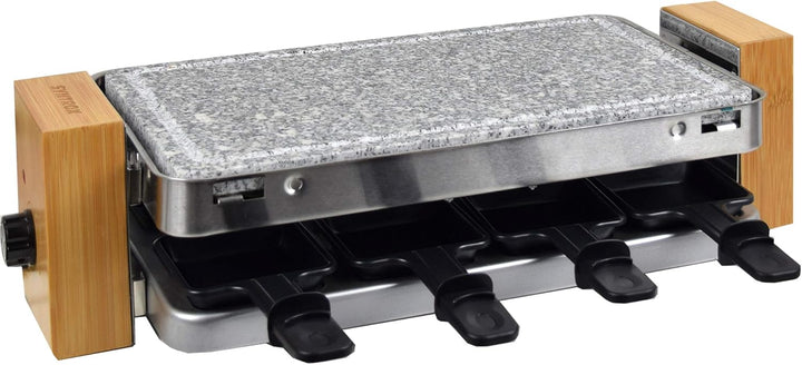 Syntrox Germany RAC-1500WB Lugano Raclette mit 4 Platten mit antihaftbeschichteter Grillplatte und N