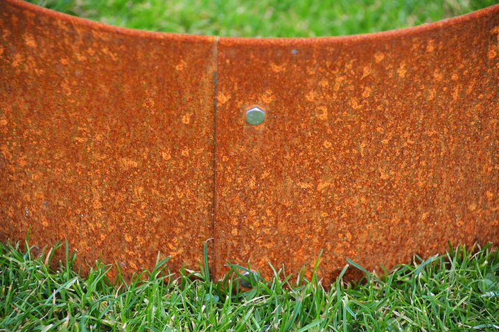 Rasenkanten Baumring Corten Kreis Ø 75 cm x 17,5 cm Edelrost - 3er Set