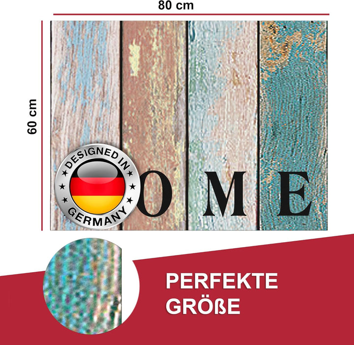 Hochwertige Fussmatte 60x80 cm (Large) – Schmutzfangmatte für Innen & Aussen, rutschfest mit hoher S