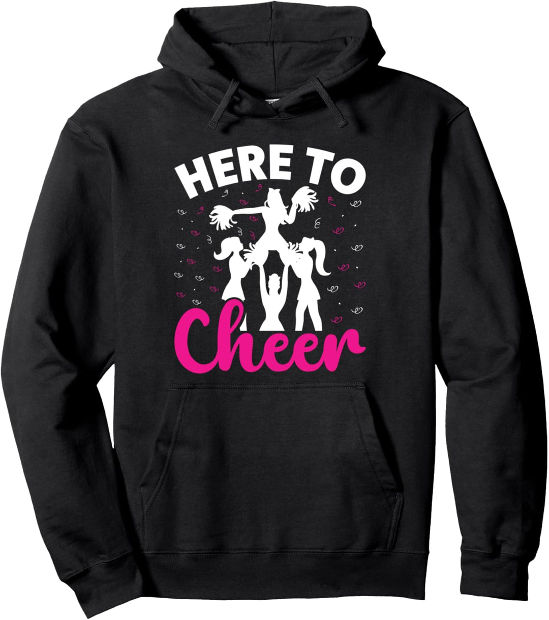Hier zum Jubeln Lustige Cheerleader Cheer Mädchen und Frauen Pullover Hoodie