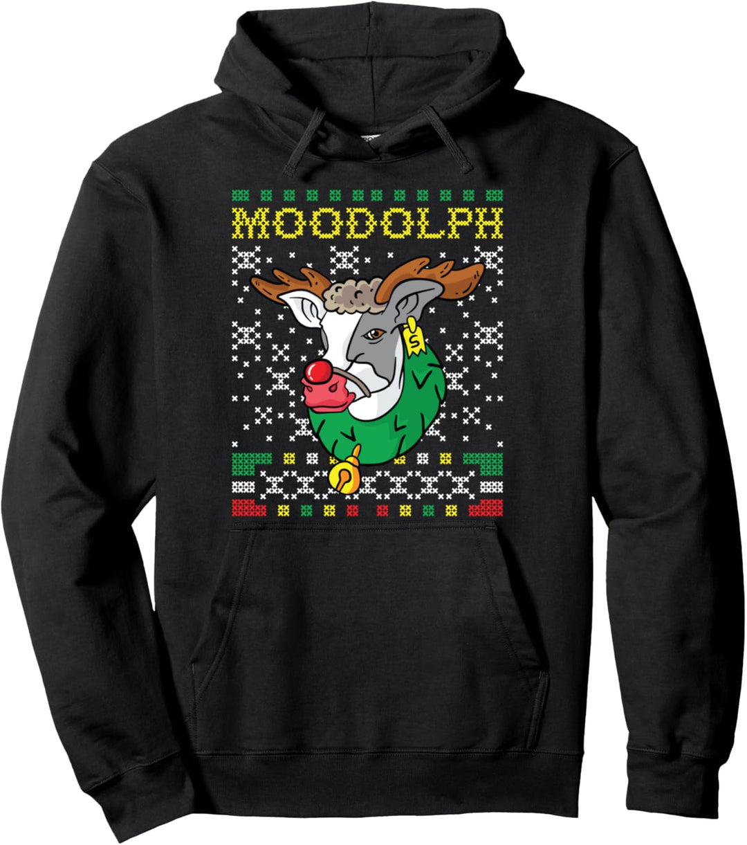 Muhdolph Muh Kuh Rentier Ugly Christmas Sweater Kühe Bauer Pullover Hoodie