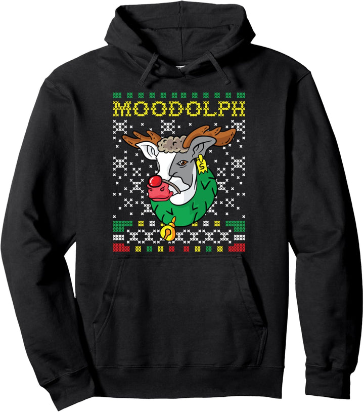Muhdolph Muh Kuh Rentier Ugly Christmas Sweater Kühe Bauer Pullover Hoodie