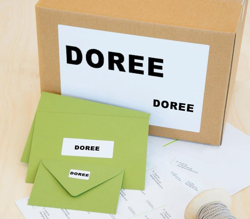 20 Rollen DOREE White Direct Thermoetiketten 57 x 32 mm für Zebra GK420D, GX420D, GK420T Thermodruck