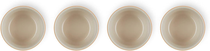 Le Creuset 4-er Set Mini Förmchen aus Steinzeug, je 100 ml, Ofenrot, 79109100900000 4er-Set Ofenrot,