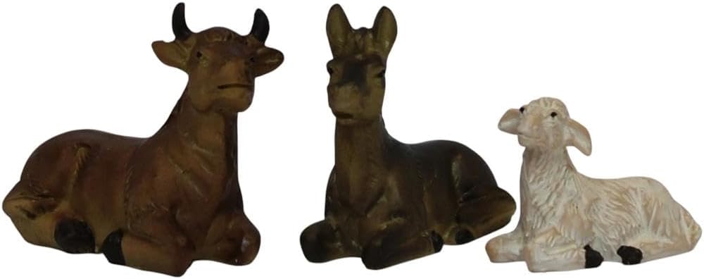 ZICOM Krippenfiguren Krippenset Miniaturenset 11-teilig Höhe 6cm handbemalt Polyresin, Modellbau Pup