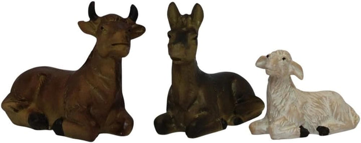 ZICOM Krippenfiguren Krippenset Miniaturenset 11-teilig Höhe 6cm handbemalt Polyresin, Modellbau Pup