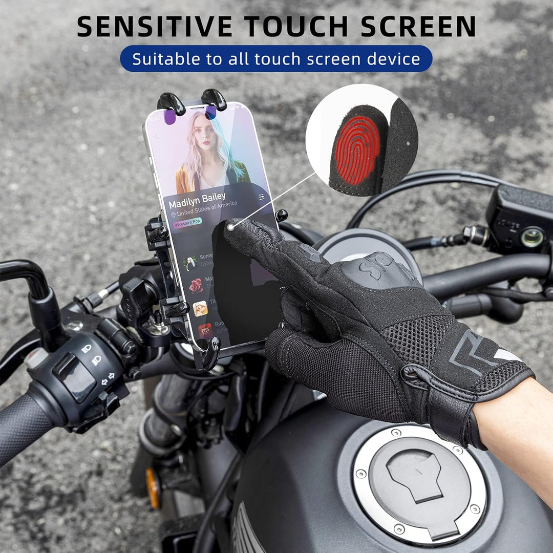 ROCKBROS Motorrad Handschuhe Touchscreen Handschuhe Motorrad, Taktische Handschuhe mit gepolstertem