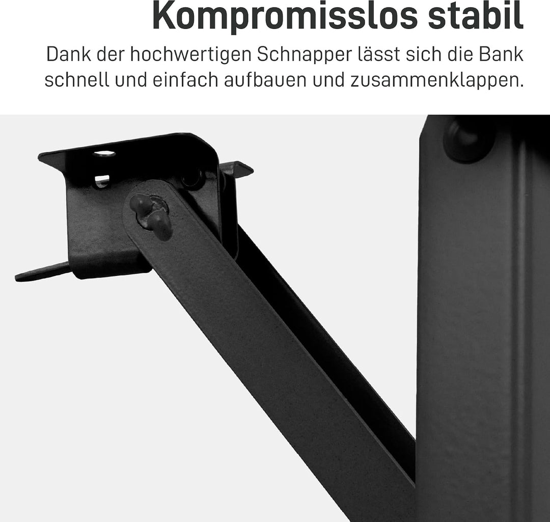 Natural Goods Berlin 2er Set I-Form Gestell für Bierzeltgarnitur (Schwarz, 70x42 cm) – Klappbare Met