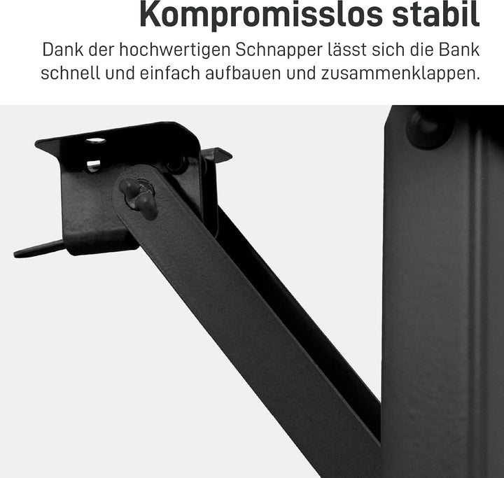 Natural Goods Berlin 2er Set I-Form Gestell für Bierzeltgarnitur (Schwarz, 70x42 cm) – Klappbare Met