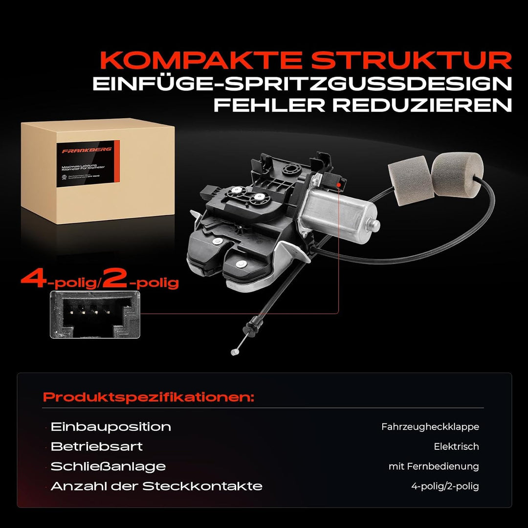 Frankberg 1x Heckklappenschloss Heckschloss Hinten Kompatibel mit S-Klasse W221 S280 S300 S320 S350