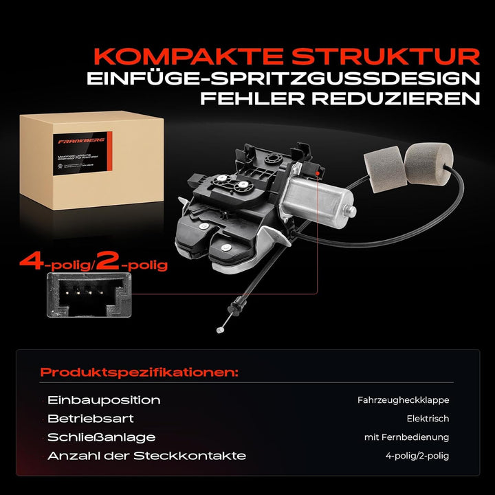 Frankberg 1x Heckklappenschloss Heckschloss Hinten Kompatibel mit S-Klasse W221 S280 S300 S320 S350