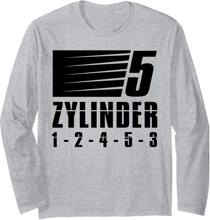 5 Zylinder Tuner Design Tuning Autoschrauber KFZ Langarmshirt
