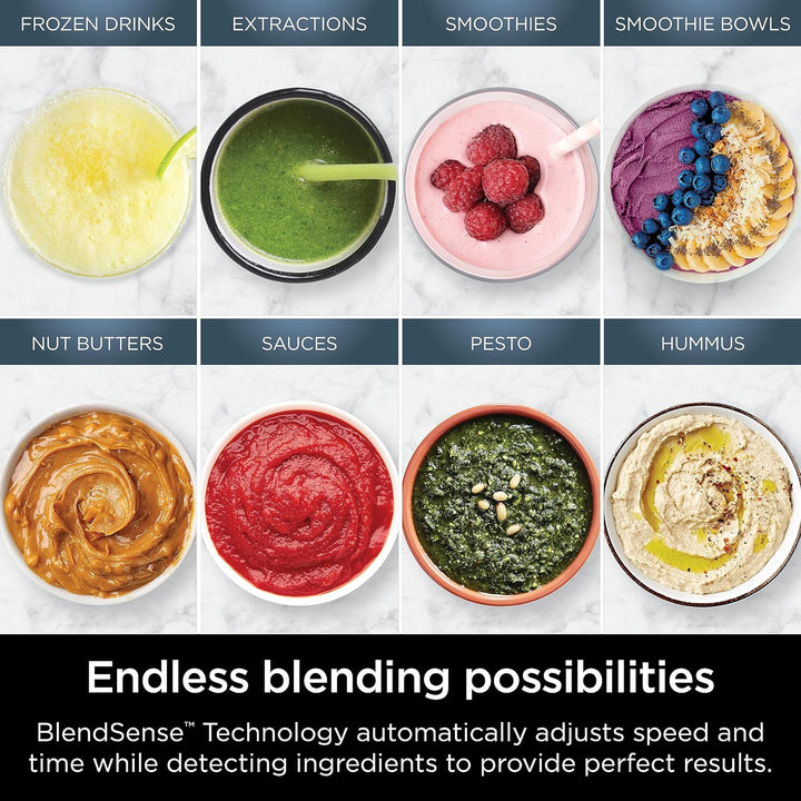 Ninja TB301 Detect Duo Power Blender Pro + Single Serve, BlendSense-Technologie, Mixer für Smoothies