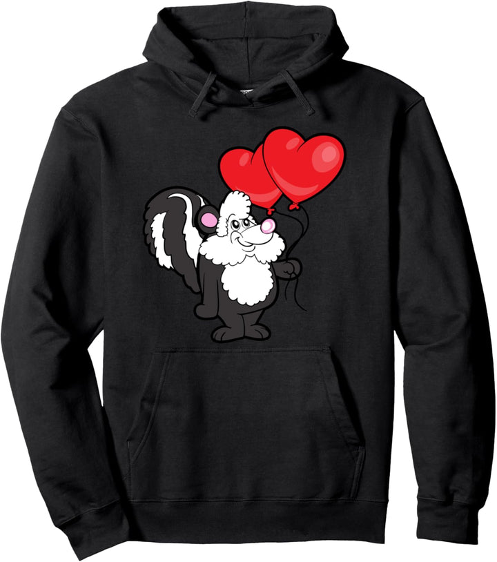 Romantisch Valentinstag Herz Freundin Fun Stinktier Verliebt Pullover Hoodie