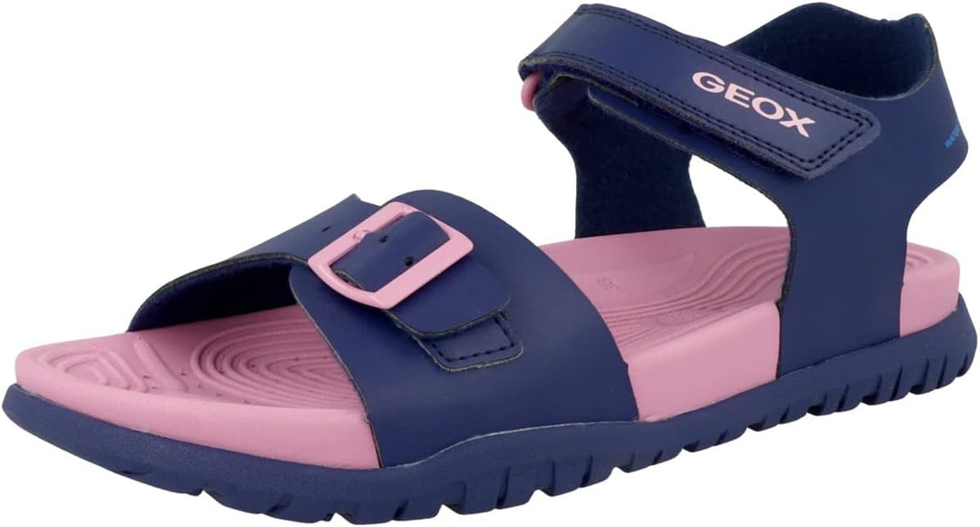 Geox Mädchen J Fommiex Gir Sandal 26 EU Navy Dk Pink, 26 EU Navy Dk Pink