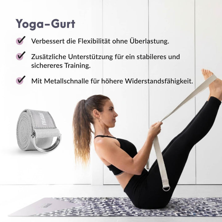 Fitfiu Set mit 6 Zubehörteilen für Yoga und Pilates, für Erwachsene, Unisex, 37,5 x 16,5 x 61,5 Viol
