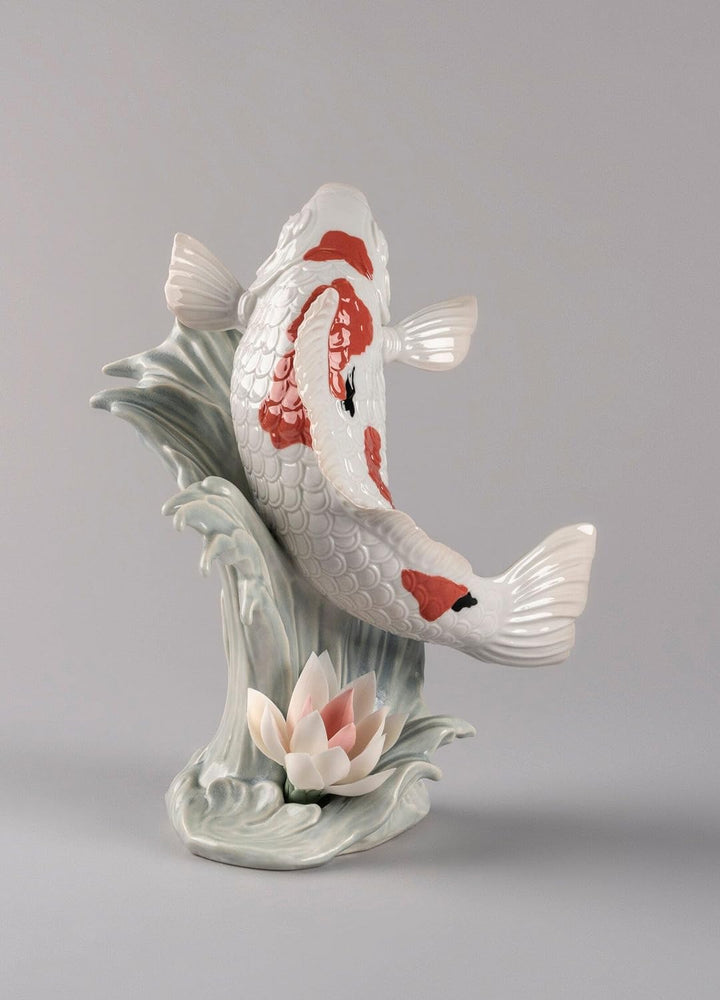 LLADRÓ Koi Figurine. Carpas Koi. Porzellan.