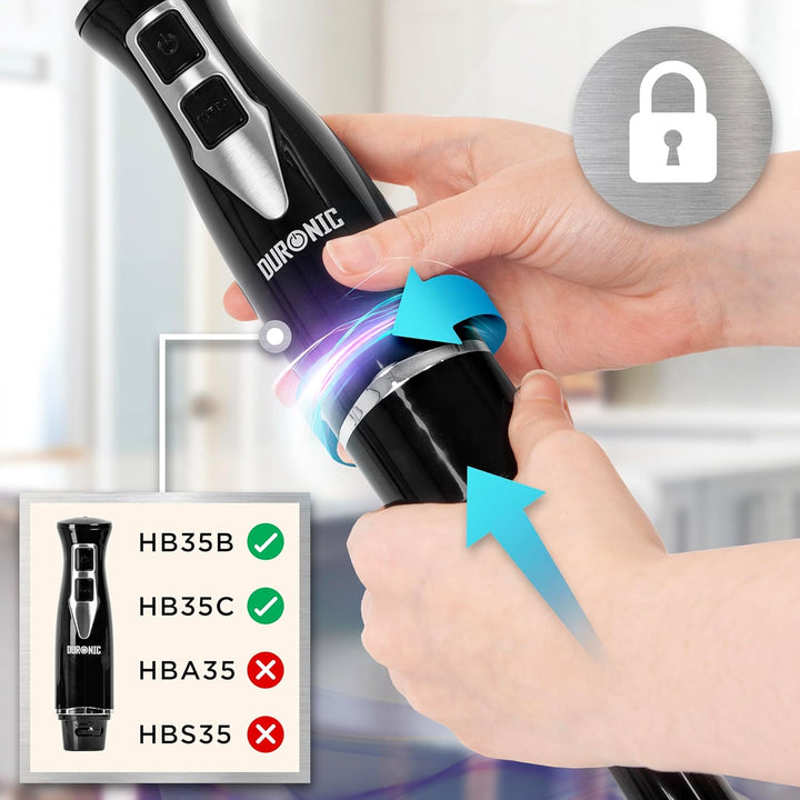 Duronic HBA35 Zubehör für elektrischen Stabmixer, Aufsatz für Pürierstab HB35B oder HB35C von Duroni