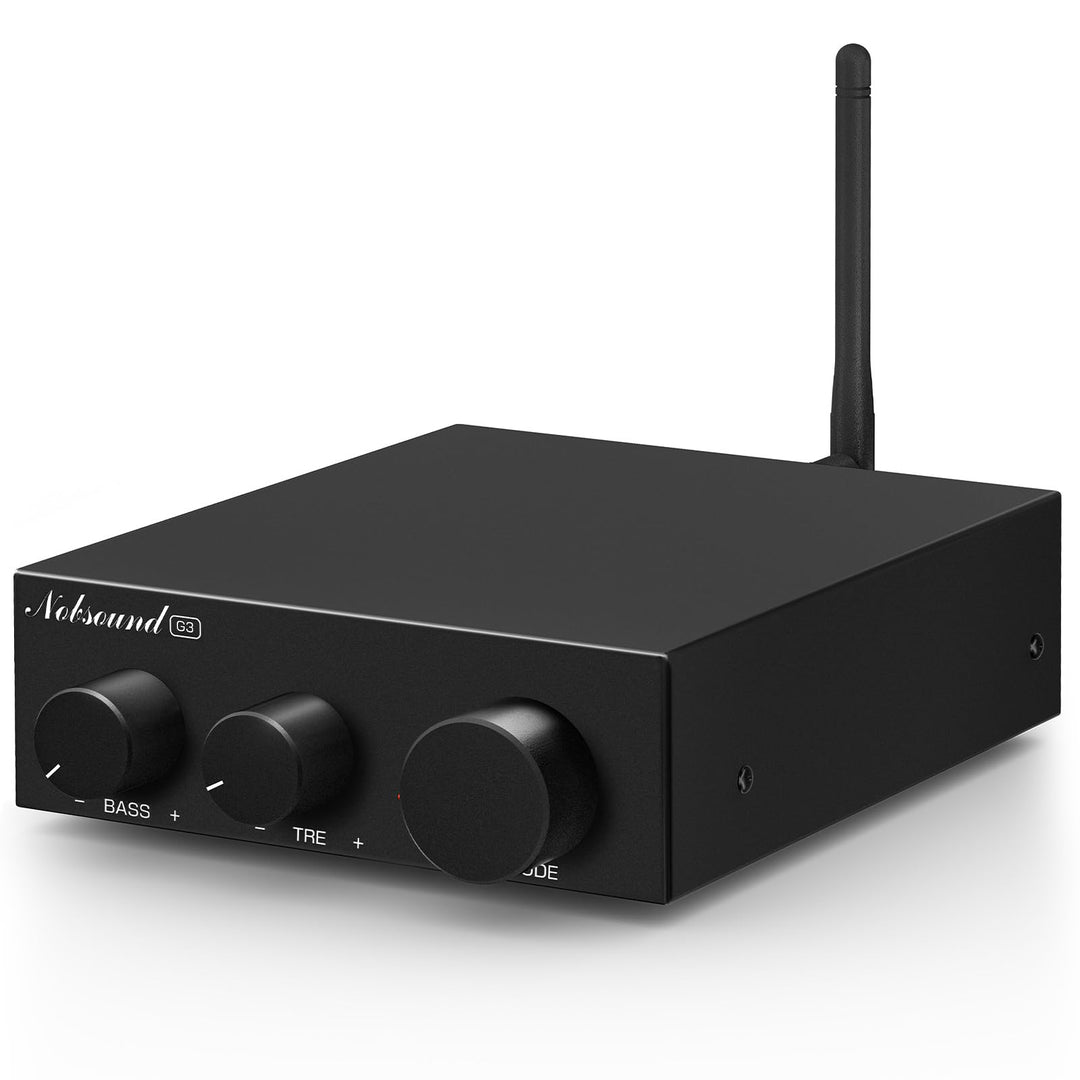 Nobsound Bluetooth 5.0 Stereo Verstärker: Mini Audio 2.0 Kanal Integrierter Verstärker mit Bass-Höhe