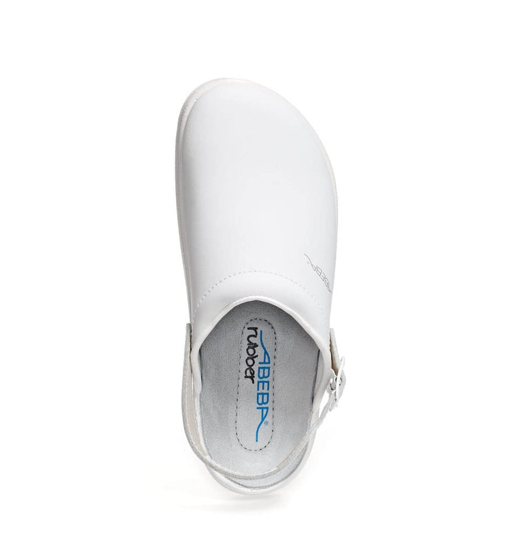 Abeba Clog 9200 - rubber Glattleder weiss, zertifiziert, 47 47 EU, 47 EU