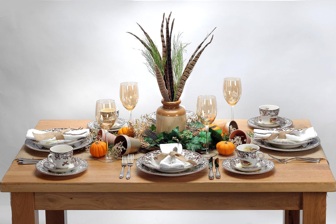 Pimpernel Spode Woodland Collection Tischsets | 4er-Set | hitzebeständige Matten | Kork-Rückseite |