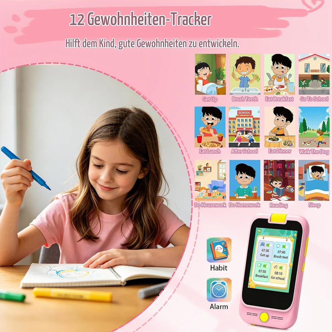 Kinder Handy Spielzeug für Mädchen, Einhorn Kinderhandy 3 4 5 6 7 8 Jahre, Kinder Smartphone Kamera