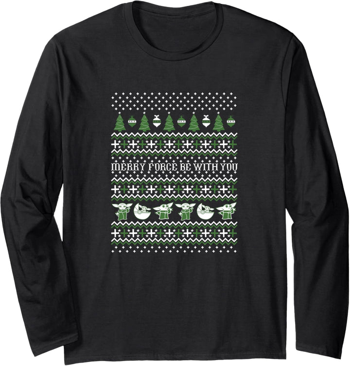 Star Wars The Mandalorian The Child Ugly Christmas Sweater Langarmshirt