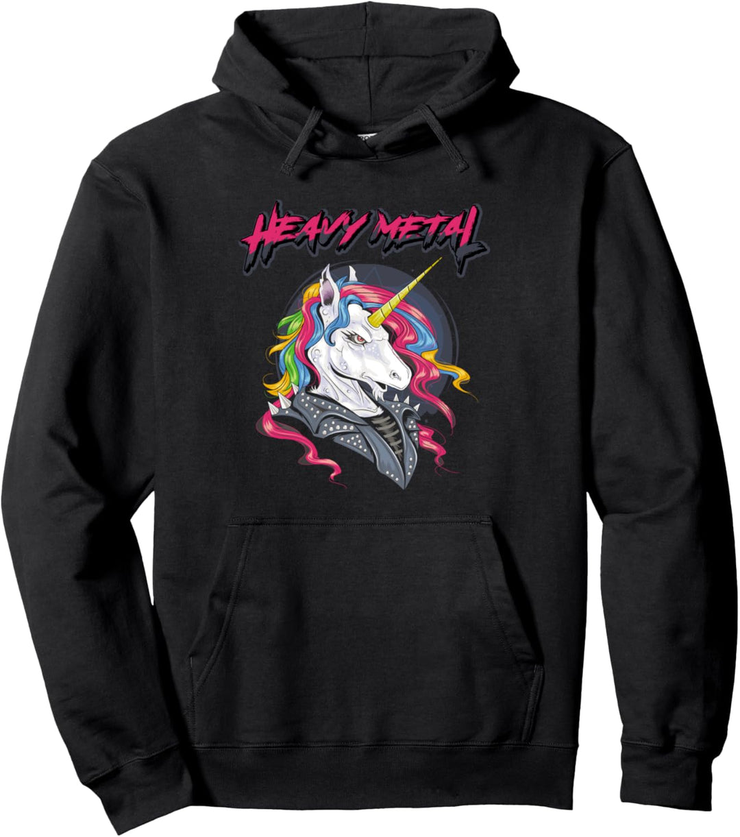 Heavy Metal Einhorn Metaller Rock Festival Musik Geschenk Pullover Hoodie