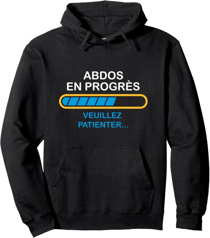 Abs in Bearbeitung bitte warten Sie lustige Workout-Laden Pullover Hoodie