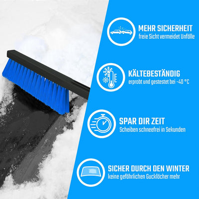 [ 2 Stück ] - Schneebesen Auto Besen Winter Murska Auto Schneebürste lang Winter Schneefeger Auto Be