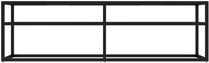 vidaXL TV-Schrank Schwarz 140x40x40,5 cm Hartglas Schwarz 140 cm, Schwarz 140 cm