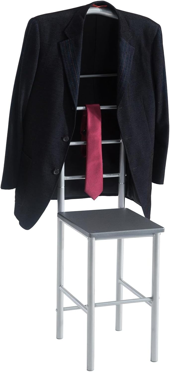 CARO-Möbel Herrendiener Stummer Diener Kleiderständer JIVO, in grau anthrazit,121 cm, Garderobe mit