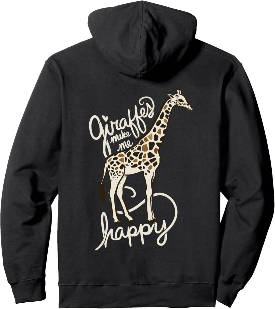 Giraffes make me happy cute Pullover Hoodie