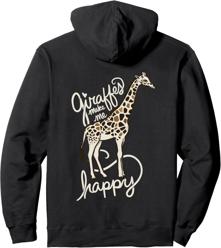 Giraffes make me happy cute Pullover Hoodie