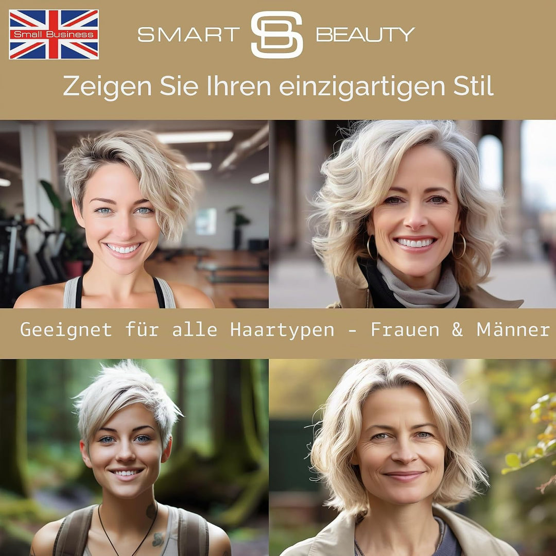 Aschblondes Haarfärbemittel mit Plex Haarpflege Conditioner, permanente Haarfarbe mit einer kühlen b