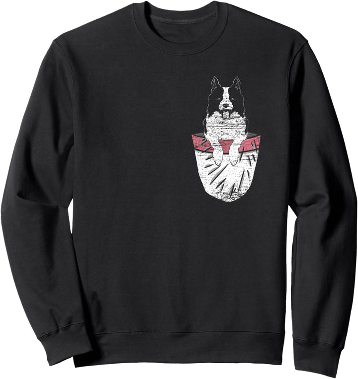 Hundebesitzer Hund Niedliches Brusttasche Border Collie Sweatshirt