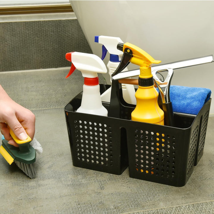 VITEVER Portable Dusche Caddy Korb mit Fächern, Kunststoff geteilt Reinigung Caddy Organizer Storage