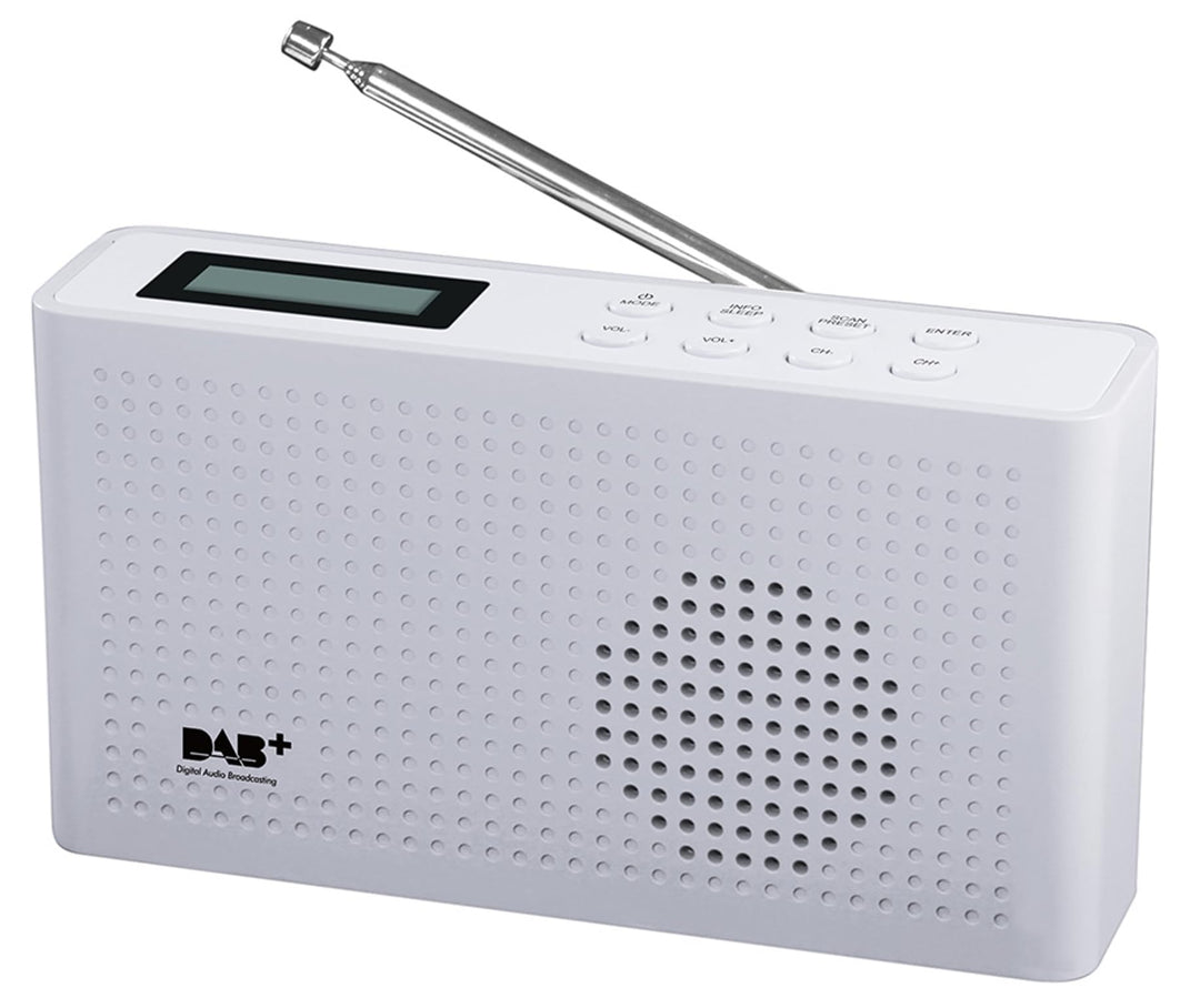 Reflexion TRA26DAB/W Tragbares UKW Radio mit DAB/DAB+ (16 Watt) Displayanzeige, Intregierter Akku, 2