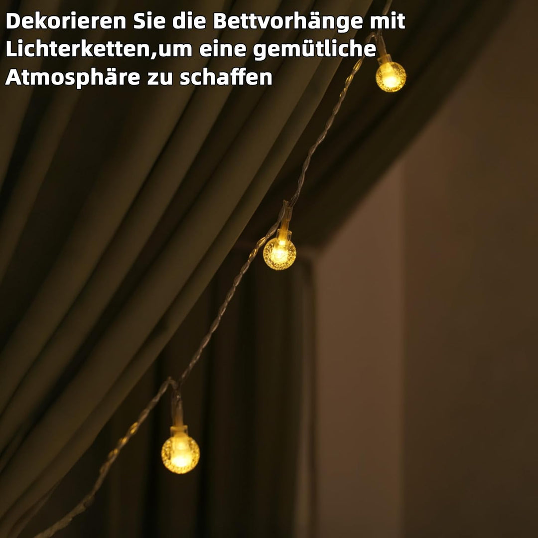 Hausbett Himmel mit Lichterkette 1 Stück Deko Baldachin Hausbett Vorhang,Betthimmel Musselin Stoffhi