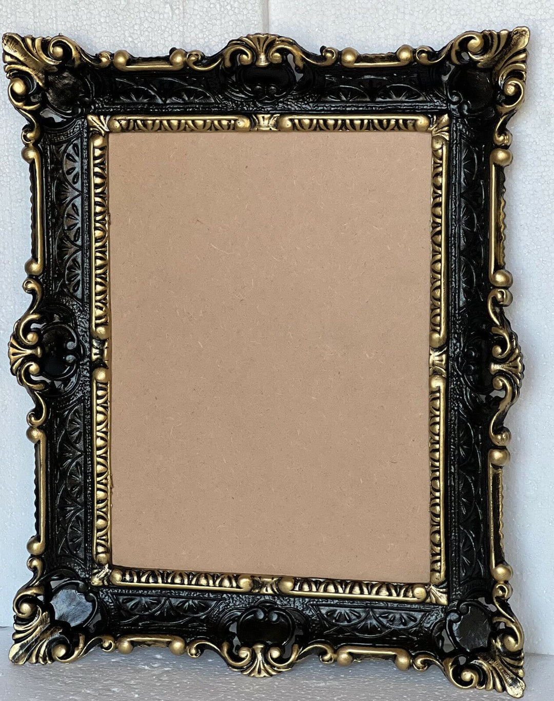 Barock Bilderrahmen Schwarz-Gold barock 56x46 Fotorahmen Antik Gemälde Rahmen 30x40 3049