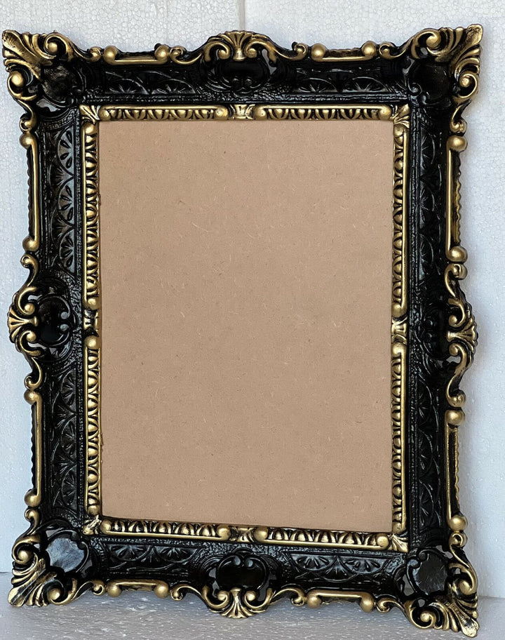Barock Bilderrahmen Schwarz-Gold barock 56x46 Fotorahmen Antik Gemälde Rahmen 30x40 3049