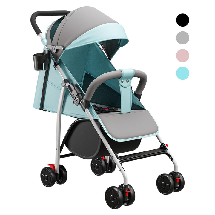 Kinderbuggy, Kinderwagen mit Sonnenschirm, Kinderwagen Zusammenklappbar, Buggy mit Liegefunktion, Ka