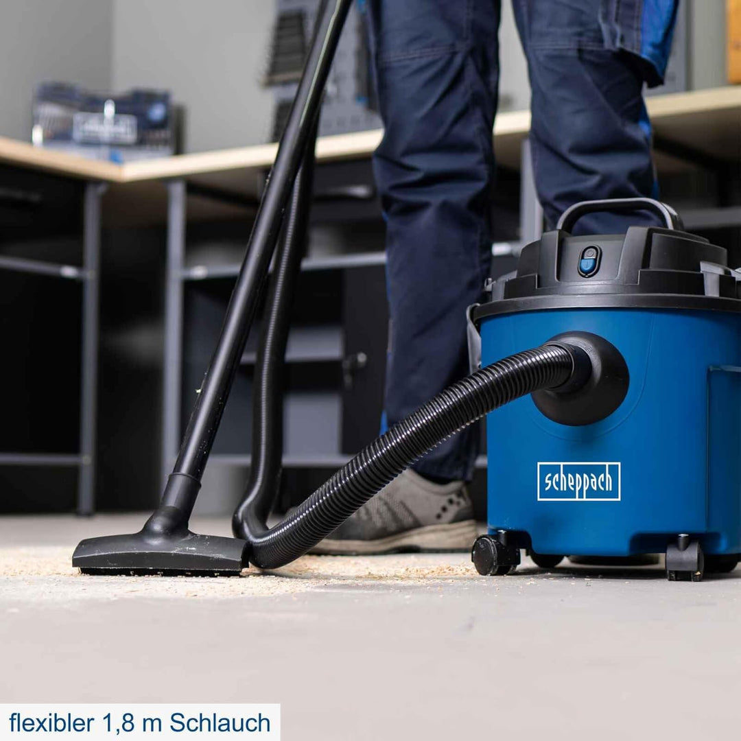 Scheppach Nass- und Trockensauger NTS16 Bodenreiniger Mehrzwecksauger | 16L Behälter | 1200W mit 20