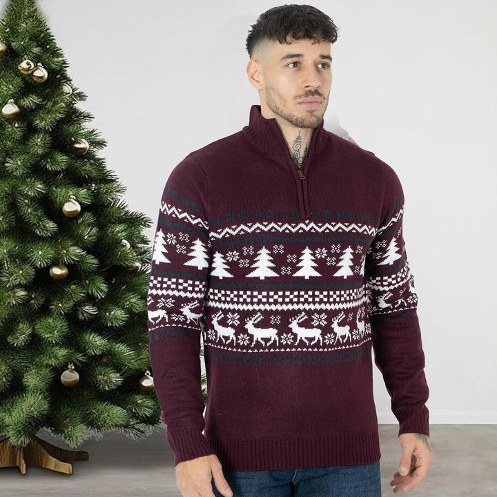 NOROZE Herren Weihnachten Pullover Neuheit Faire Insel Jumper Grobstrick Pulli für Frauen Unisex M B