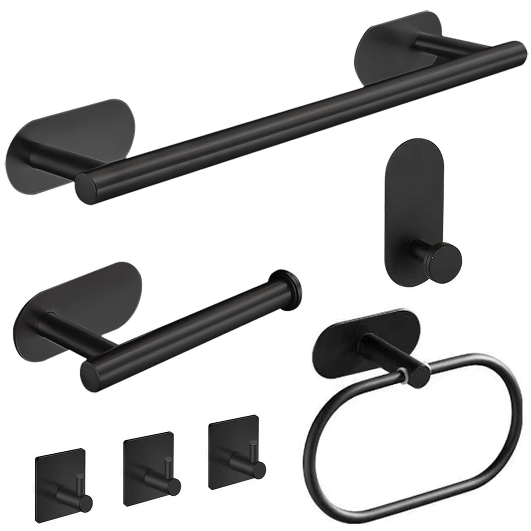 laimew 7 pcs Black Bathroom Accessory Set