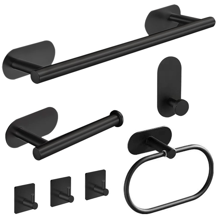 laimew 7 pcs Black Bathroom Accessory Set